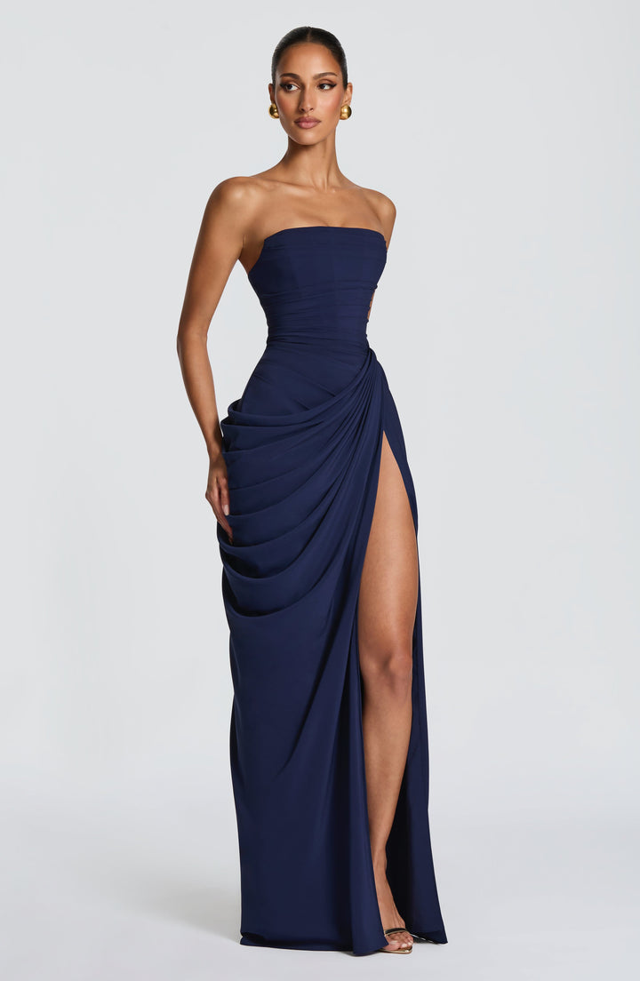 Nelara – robe en chiffon à dos corseté
