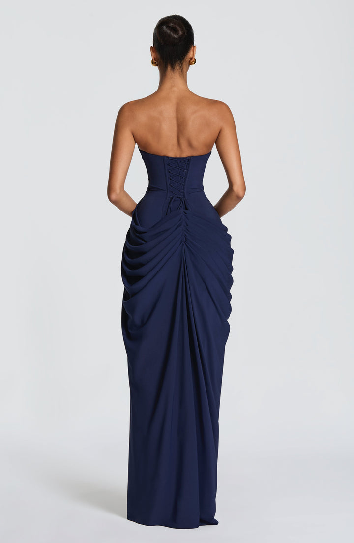 Nelara – robe en chiffon à dos corseté
