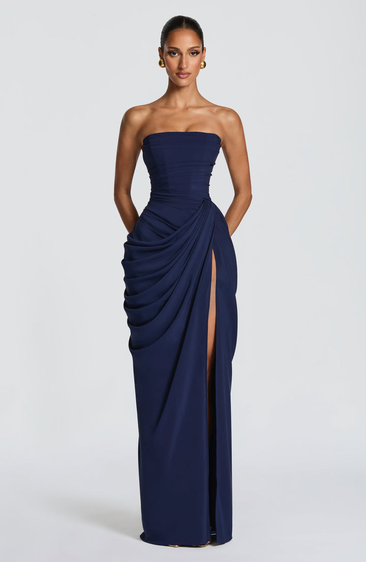 Nelara – robe en chiffon à dos corseté