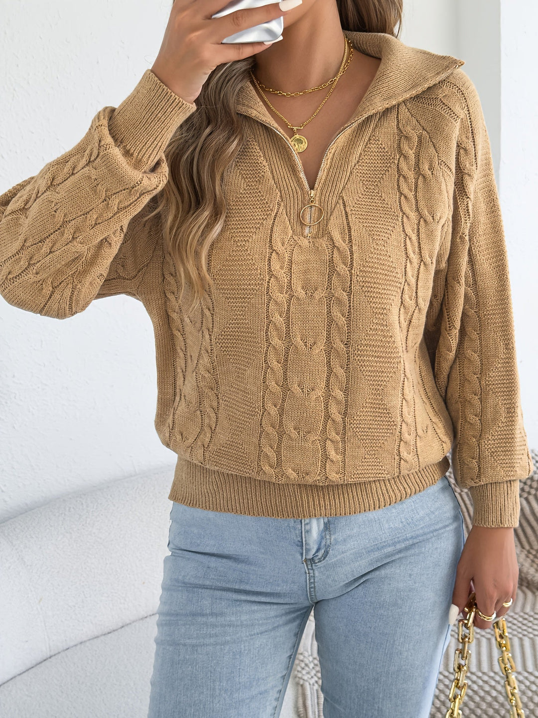 Mevira – pull en maille à manches lanterne