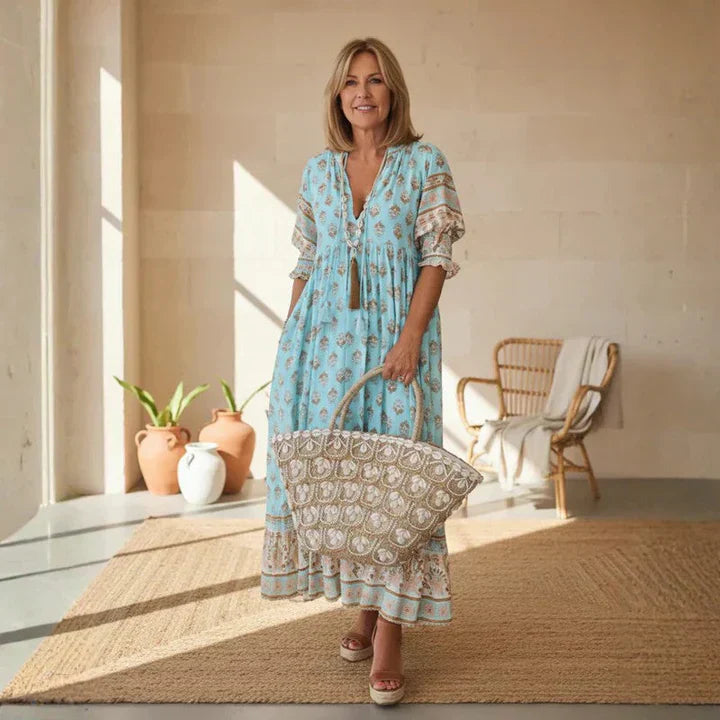 Sorali – robe midi avec lien à franges