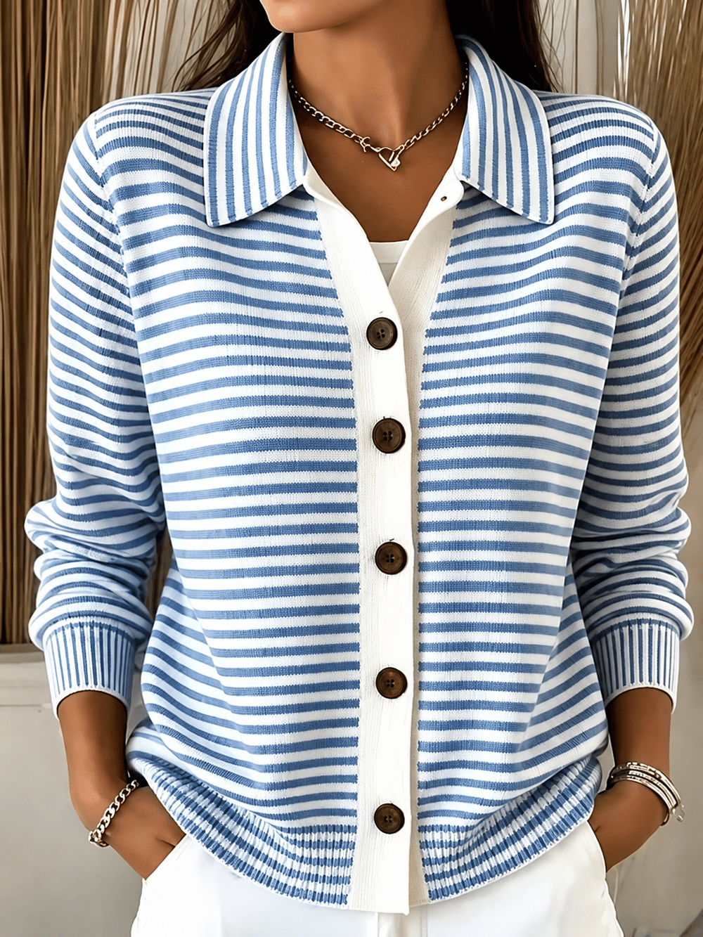 Neraya – cardigan en tricot imprimé