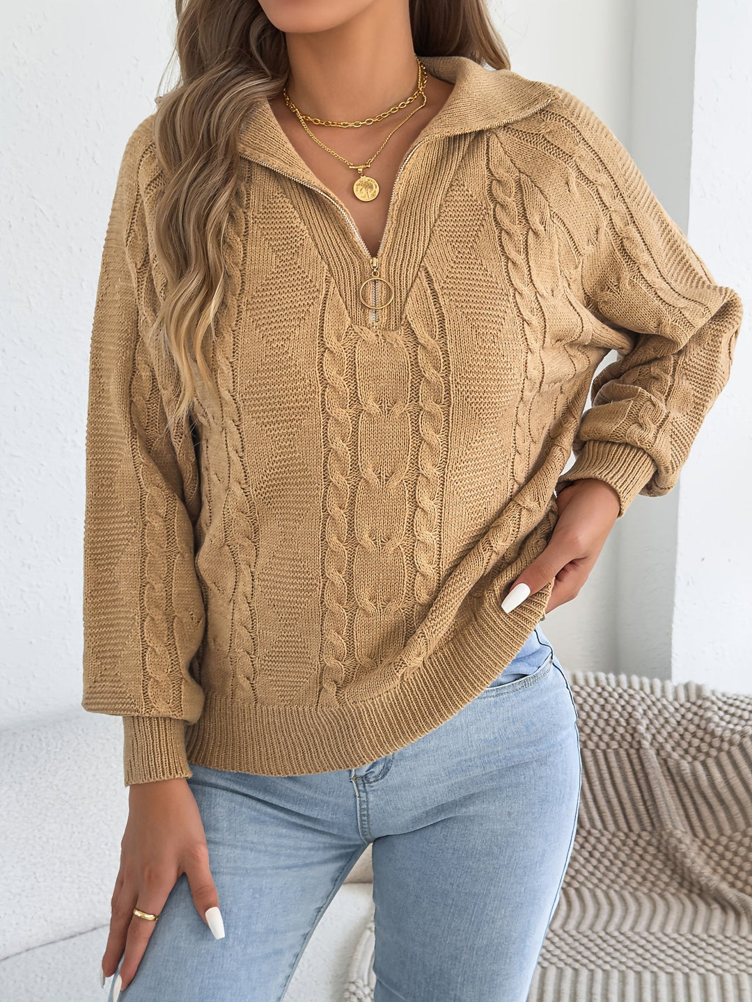 Mevira – pull en maille à manches lanterne