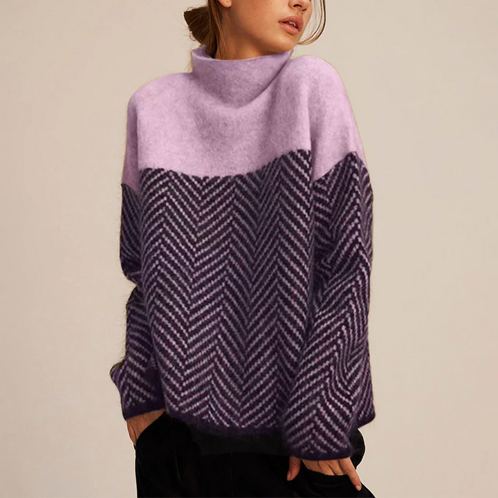 Lyrisa – pull en tricot à chevrons