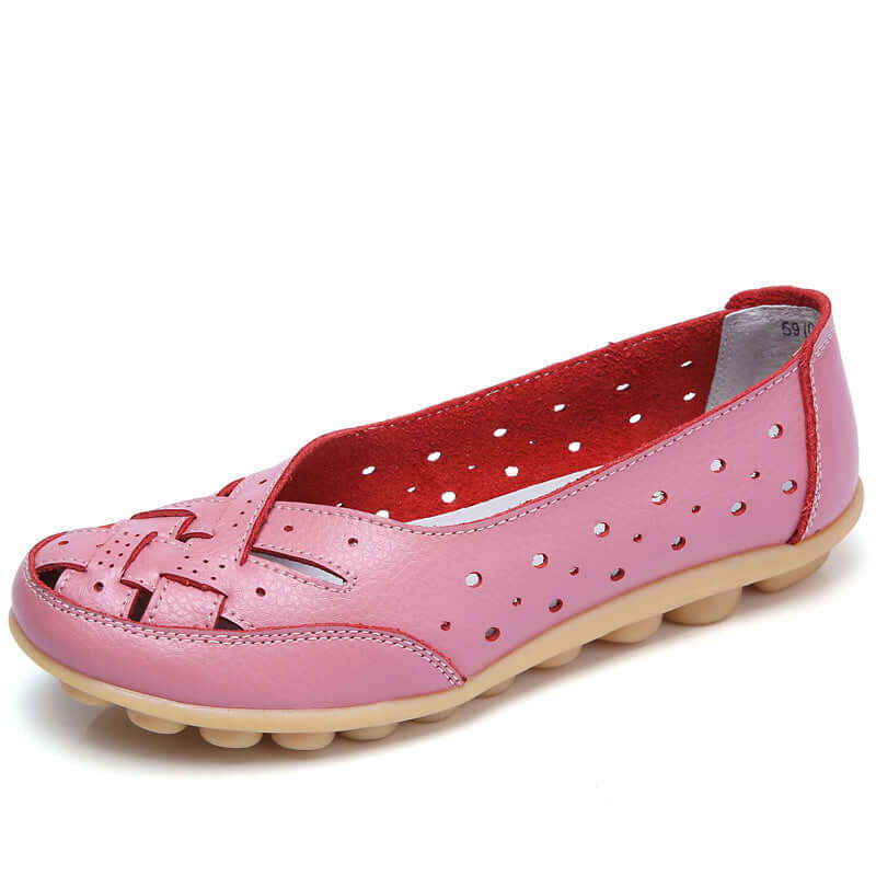 Nevara – Mocassins en cuir à semelle à coussin de gel