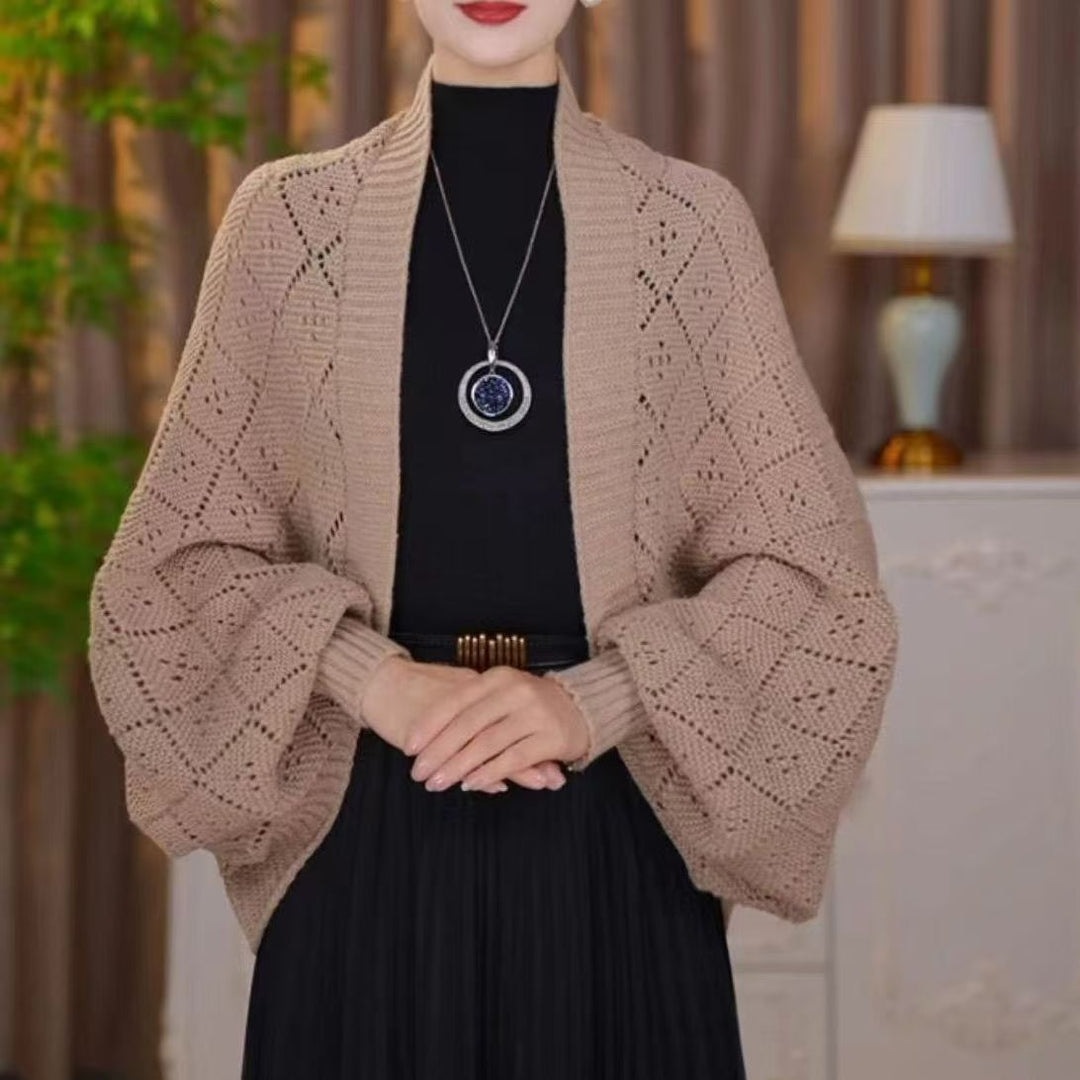 Eryla – cardigan en tricot ajouré à motif échelle