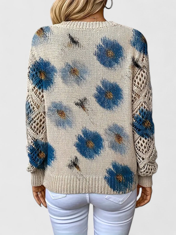 Rivena – pull col V en maille fine