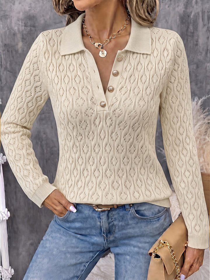 Avenya – pull polo en maille aérée