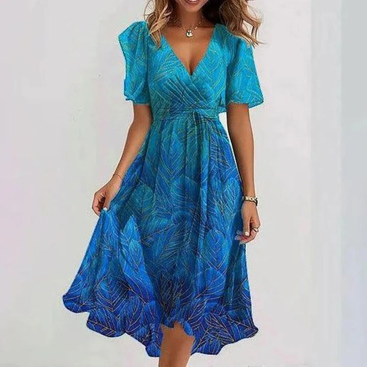 Virela – Robe tissée à découpes effet contour