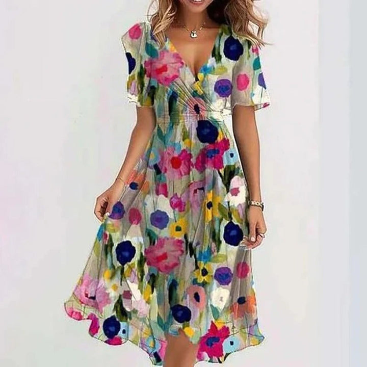 Virela – Robe tissée à découpes effet contour