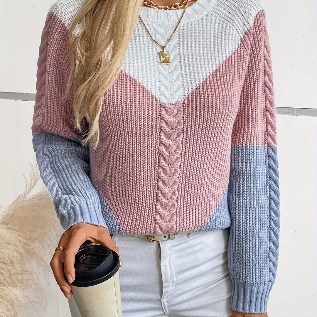 Kevara – Pull en maille à blocs de couleur