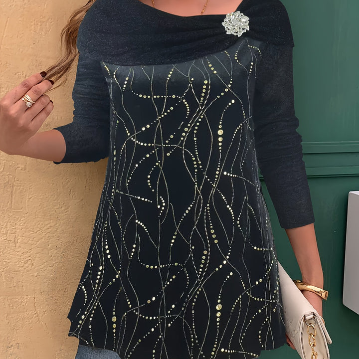 Avenya – Pull en maille à col en satin