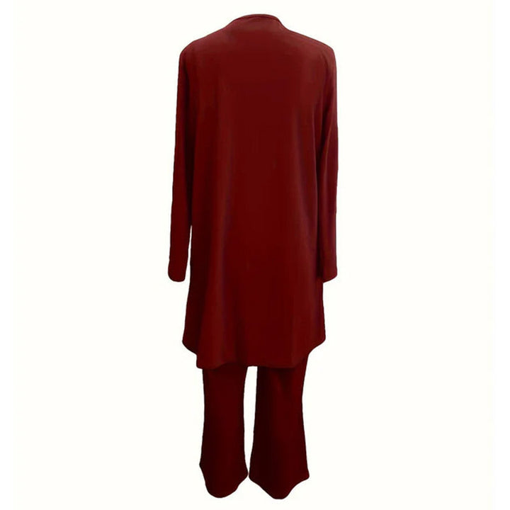 Kevara – À jambes larges en tissu de costume, ensemble 3 pièces