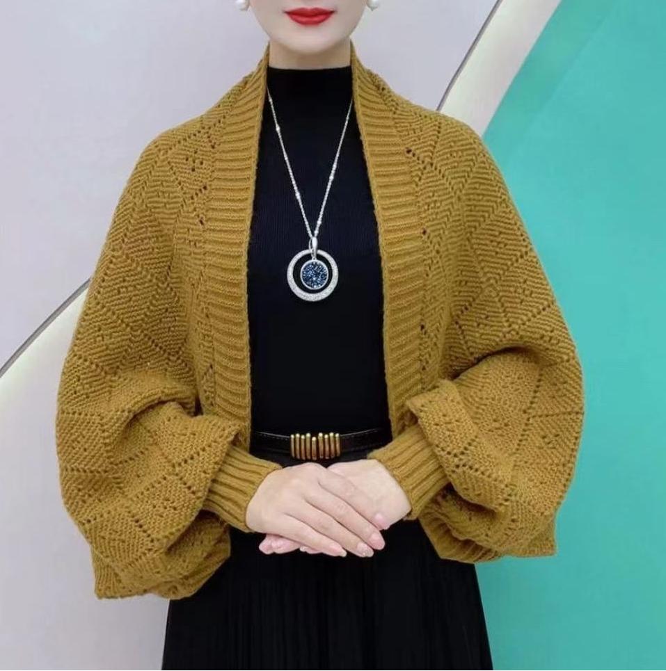 Eryla – cardigan en tricot ajouré à motif échelle