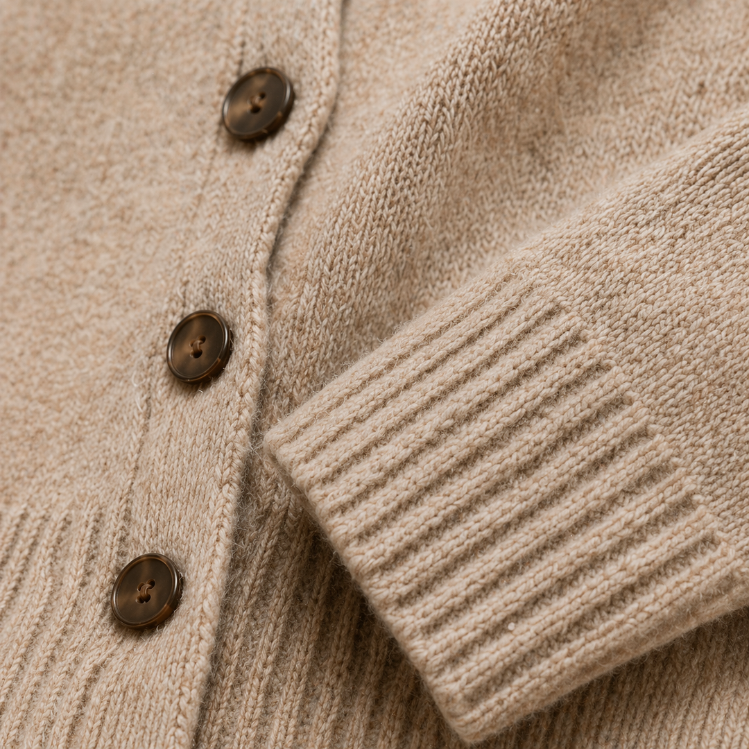 Leniva - Button-Front Knit Cardigan