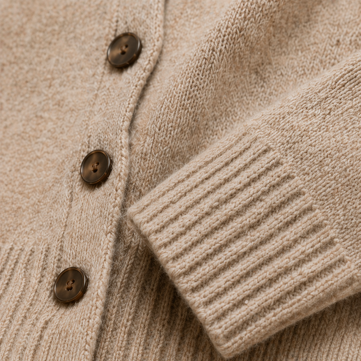 Leniva - Button-Front Knit Cardigan