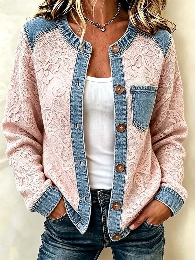 Kelira – cardigan en tricot imprimé feuille d'érable