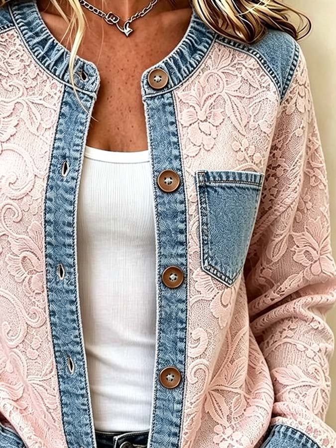 Kelira – cardigan en tricot imprimé feuille d'érable