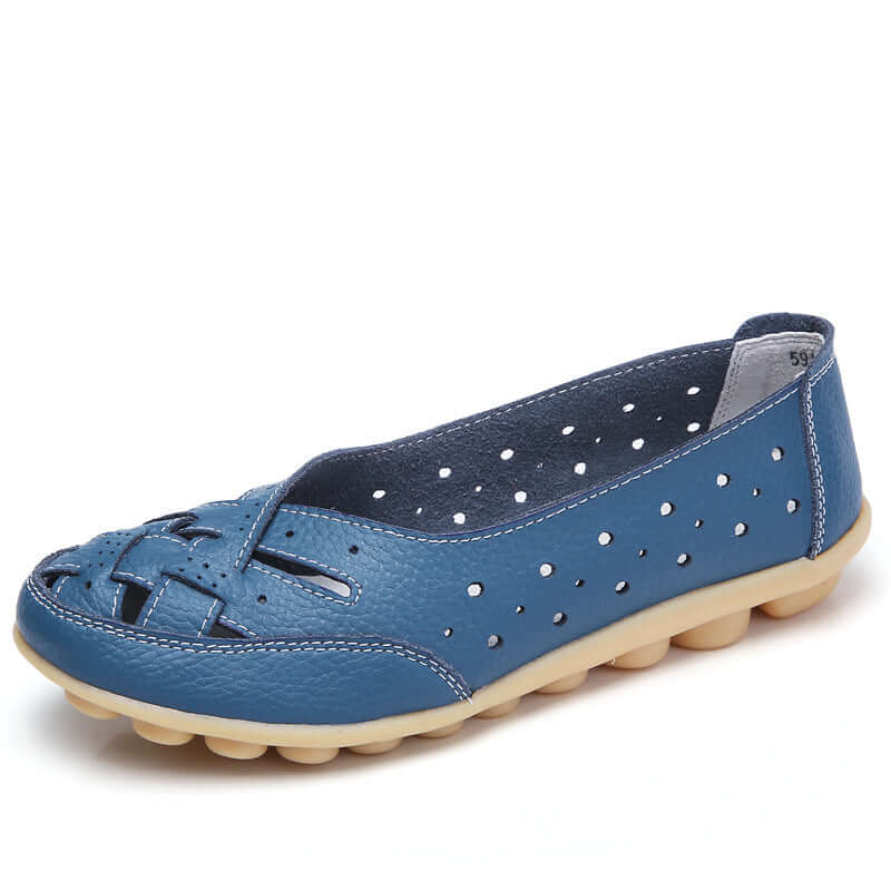 Nevara – Mocassins en cuir à semelle à coussin de gel