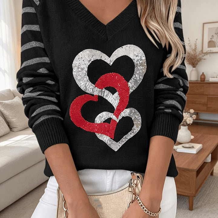 Velara – Pull en maille à sequins
