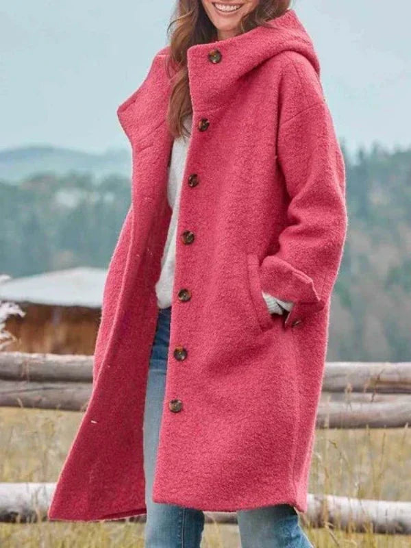 Mireva – Long, coupe slim – tissé – manteau