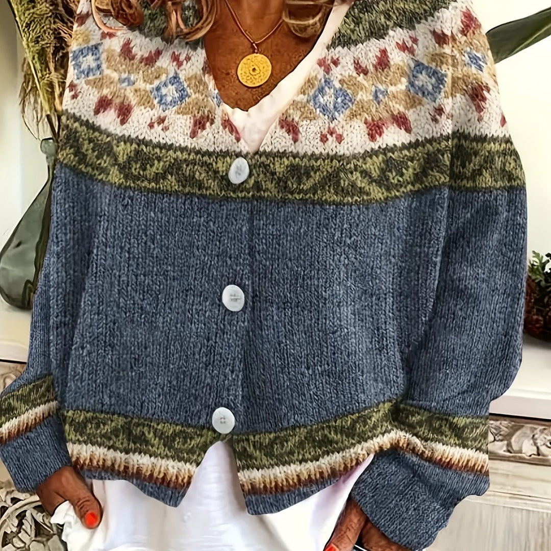 Mireva – gilet en maille à blocs de couleur
