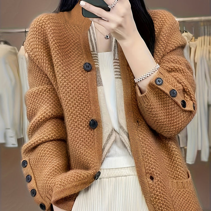 Vesara – cardigan en tricot à col montant