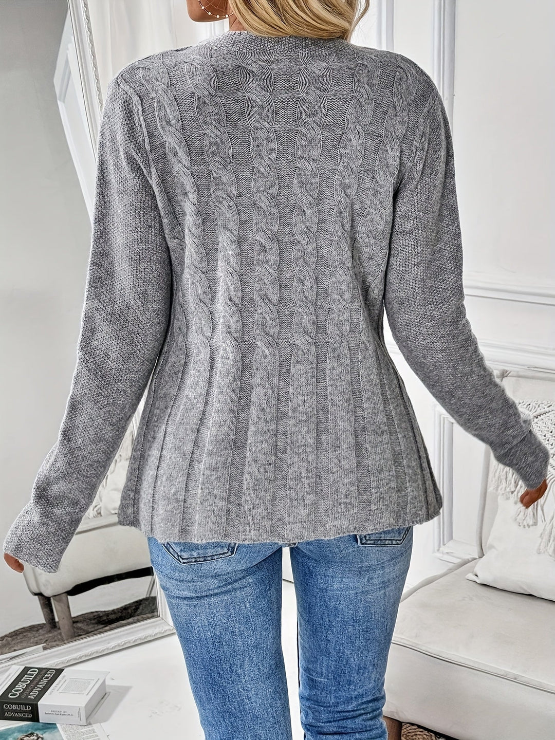 Noreli – Cardigan en tricot à torsades
