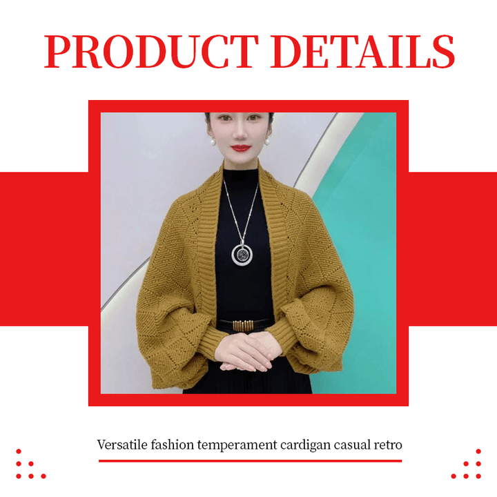 Eryla – cardigan en tricot ajouré à motif échelle