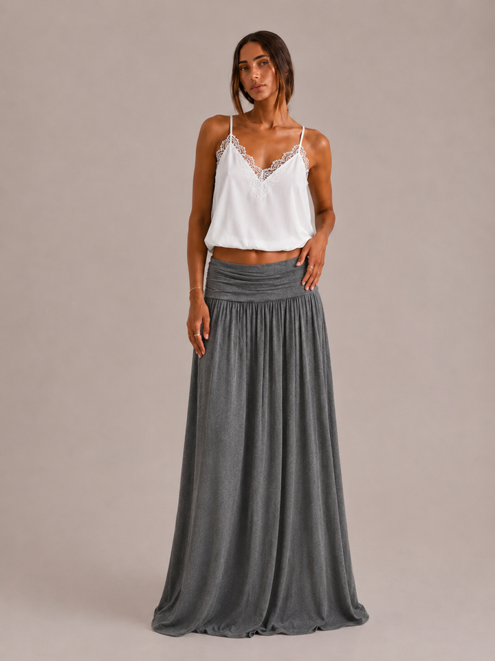 Orlise – jupe à taille froncée