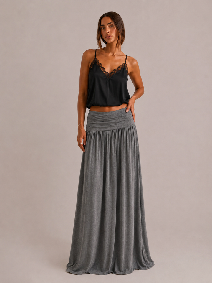 Orlise – jupe à taille froncée