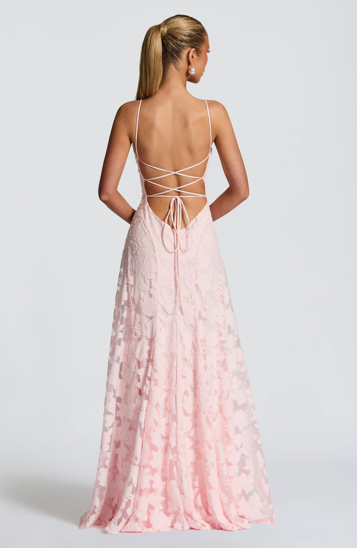 Caleia – Robe longue en dentelle à corset