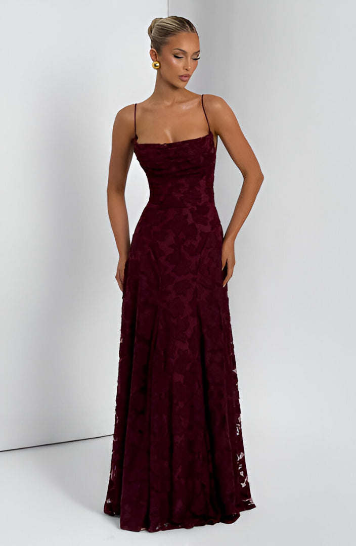 Caleia – Robe longue en dentelle à corset