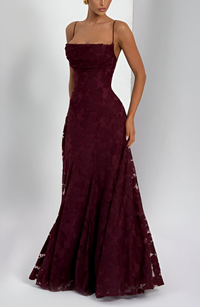 Caleia – Robe longue en dentelle à corset