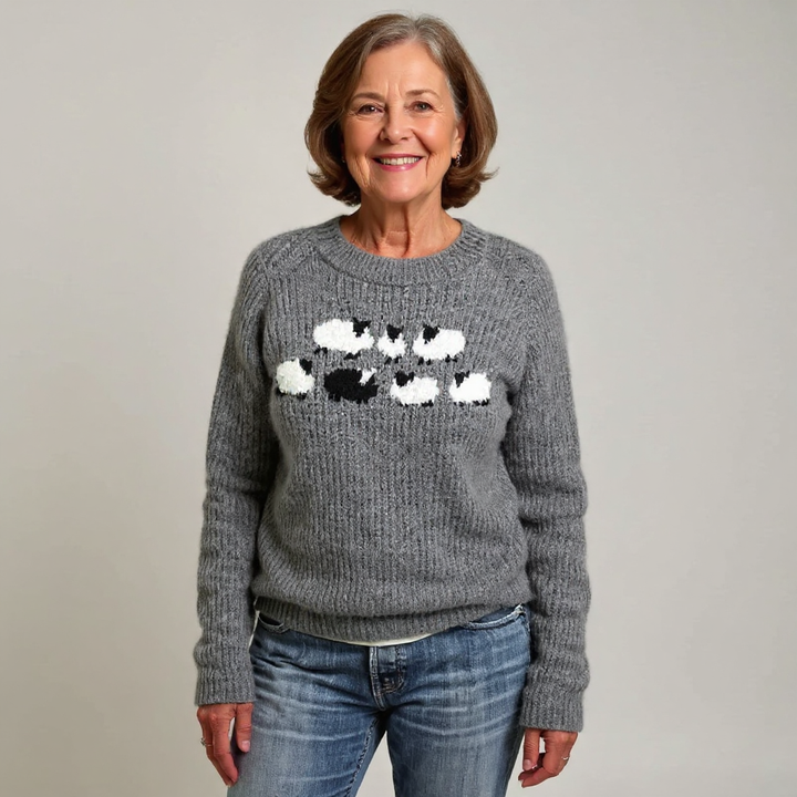 Tevian – Pull à empiècement jacquard