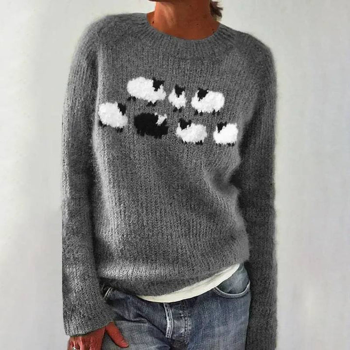 Tevian – Pull à empiècement jacquard