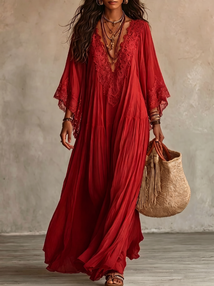 Elayra – robe maxi brodée