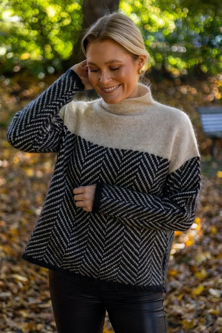 Lyrisa – pull en tricot à chevrons