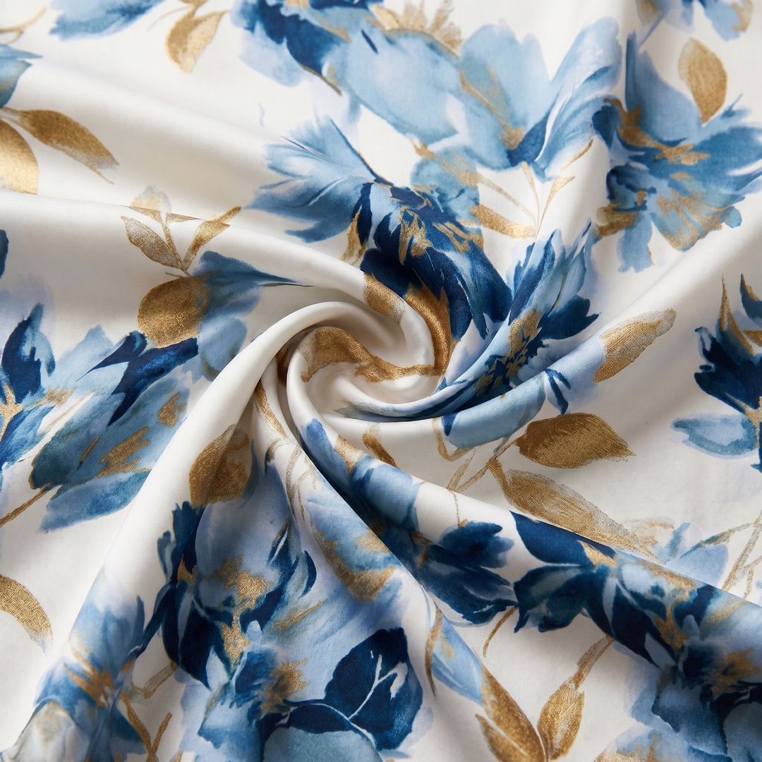 Evadra – Robe midi à imprimé métallisé avec nœud à la taille