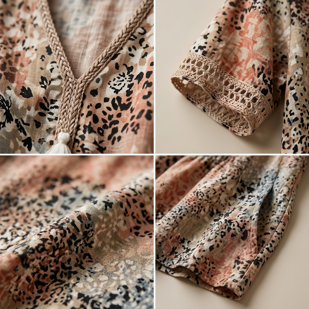 Navira – robe trapèze midi en mélange de coton