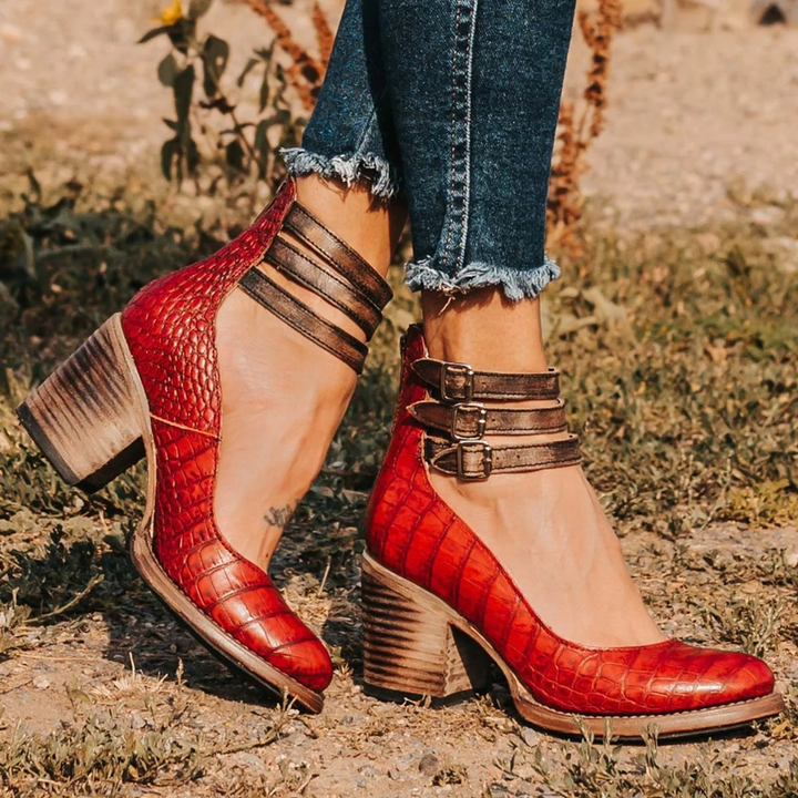 Navira – sandales à talons en cuir à lanières