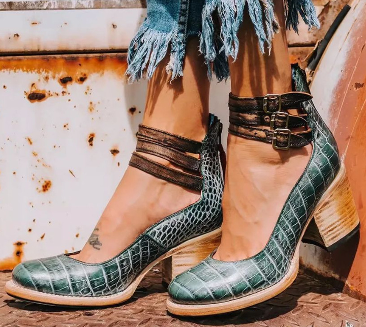 Navira – sandales à talons en cuir à lanières