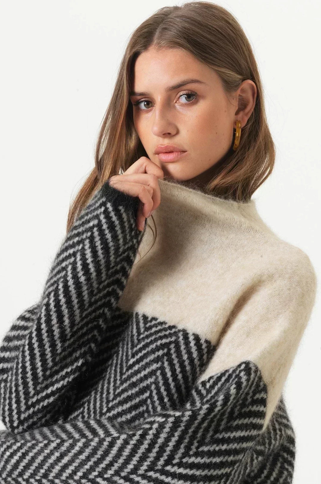 Lyrisa – pull en tricot à chevrons
