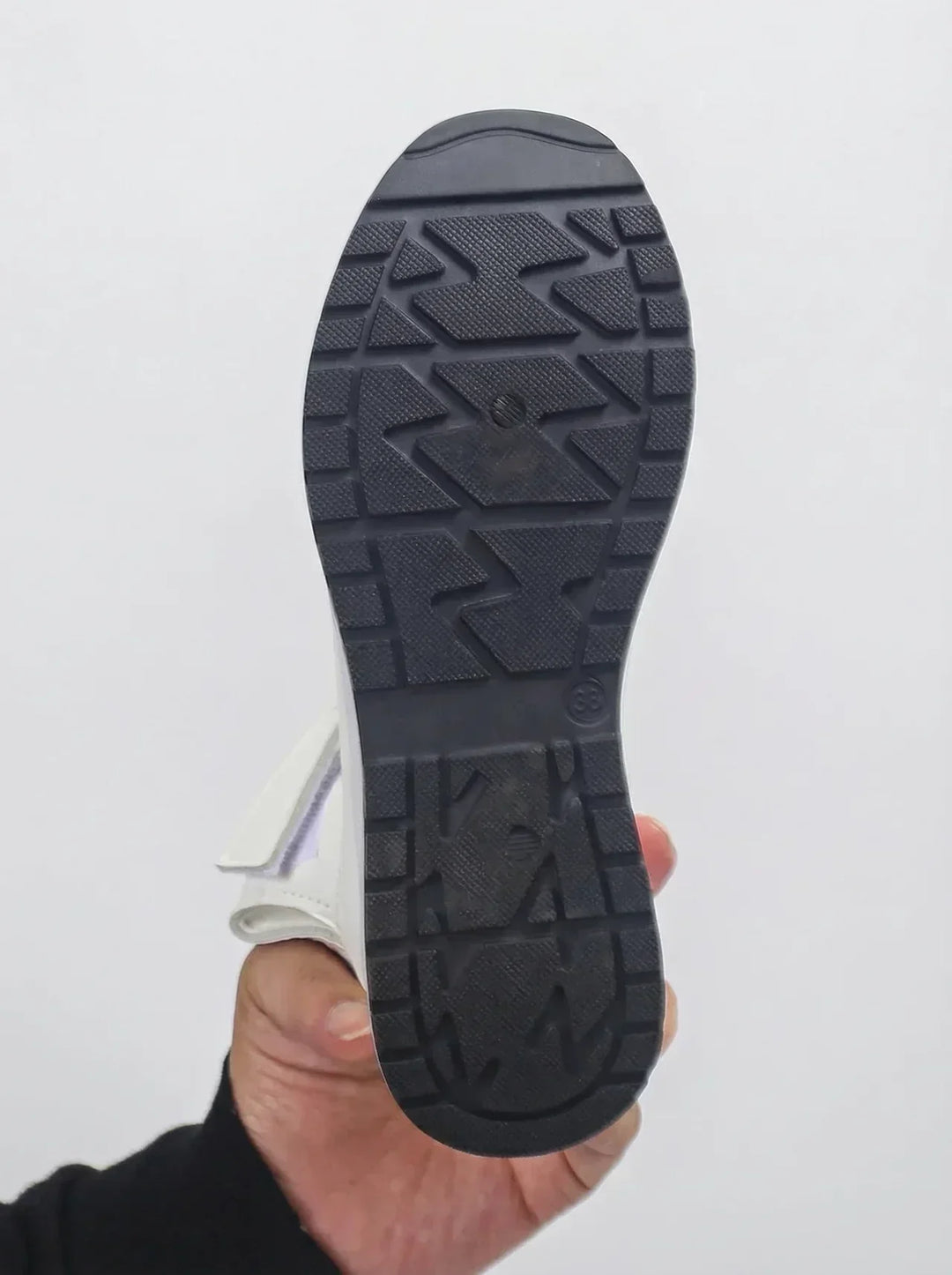 Orlise – fermeture Velcro, semelle en caoutchouc, sandales à talon compensé