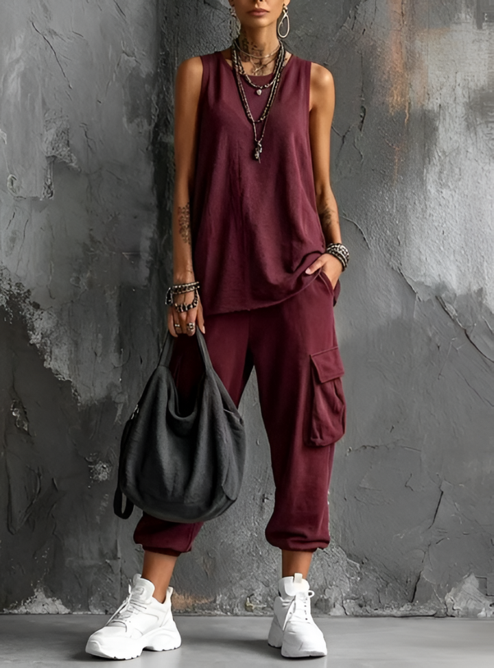 Elyra – ensemble en tissu drapé