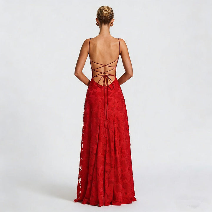 Nalevi - Robe longue en dentelle moulante