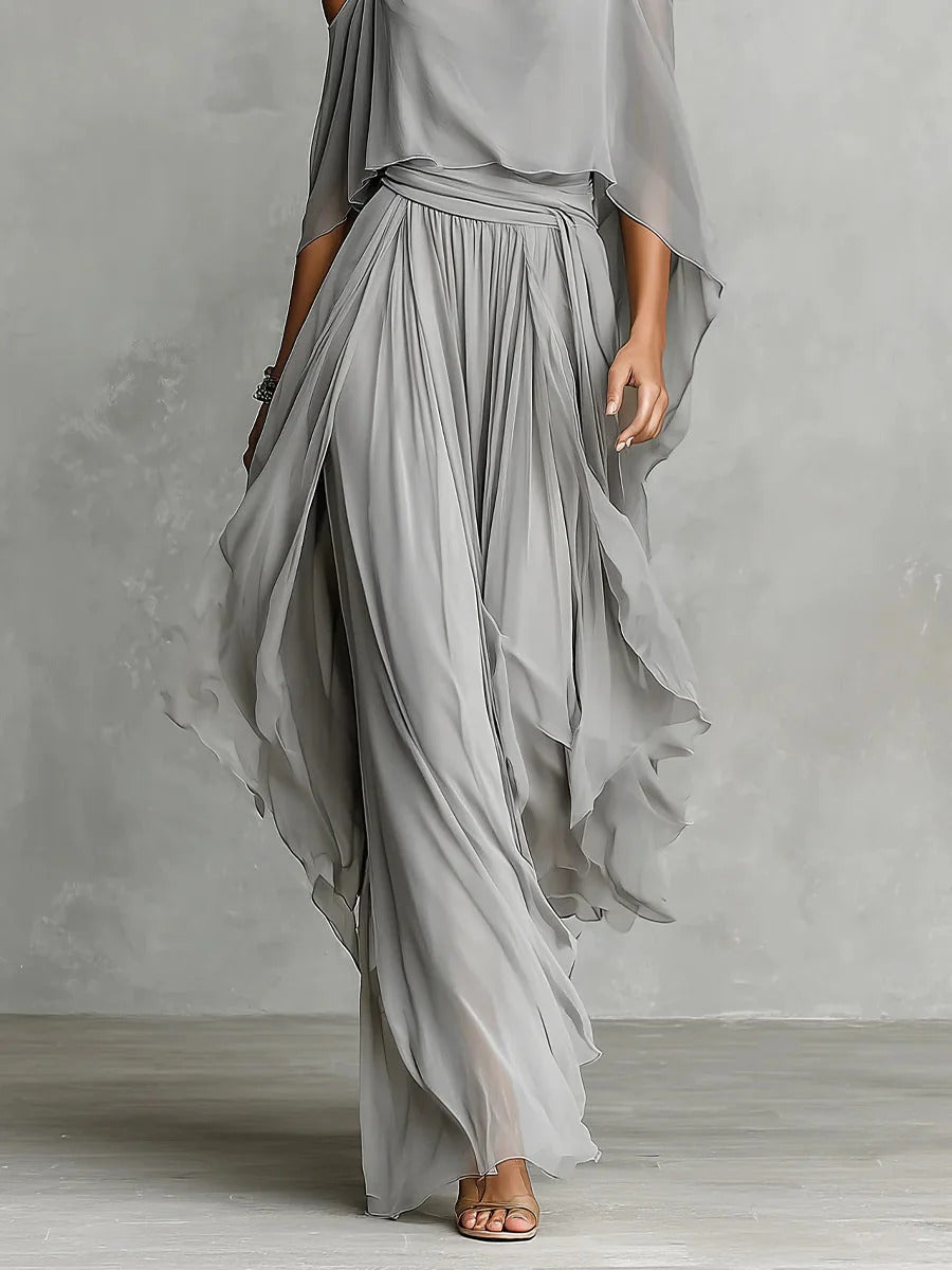 Kevara – ensemble en chiffon à épaules dénudées