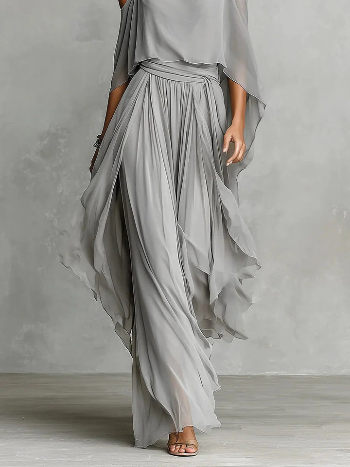 Kevara – ensemble en chiffon à épaules dénudées
