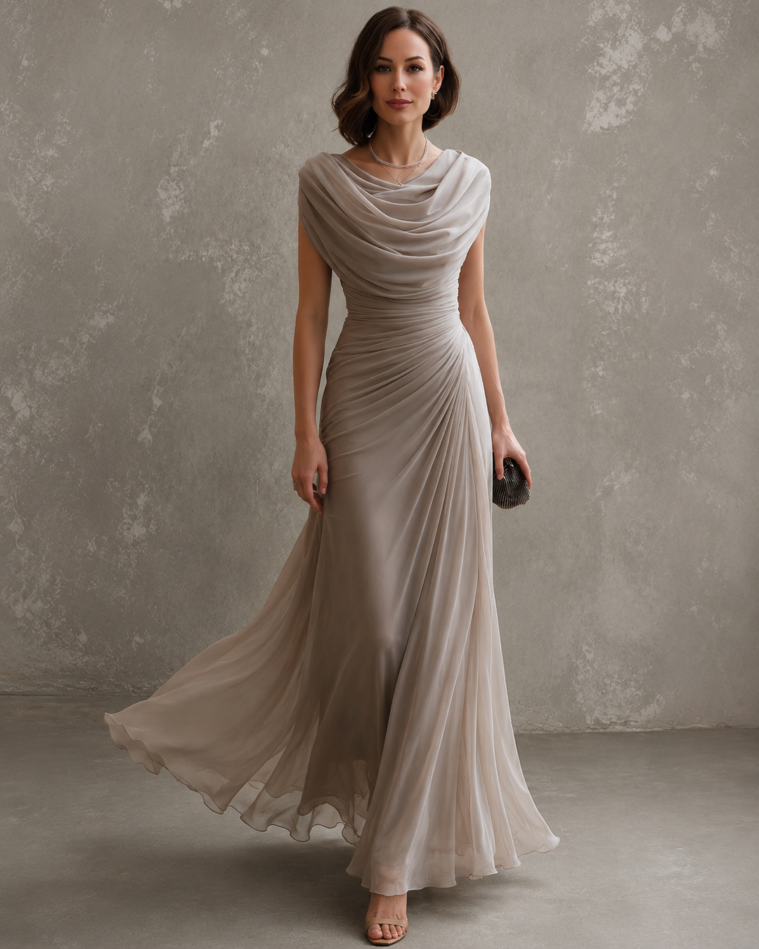 Seliva – robe maxi drapée