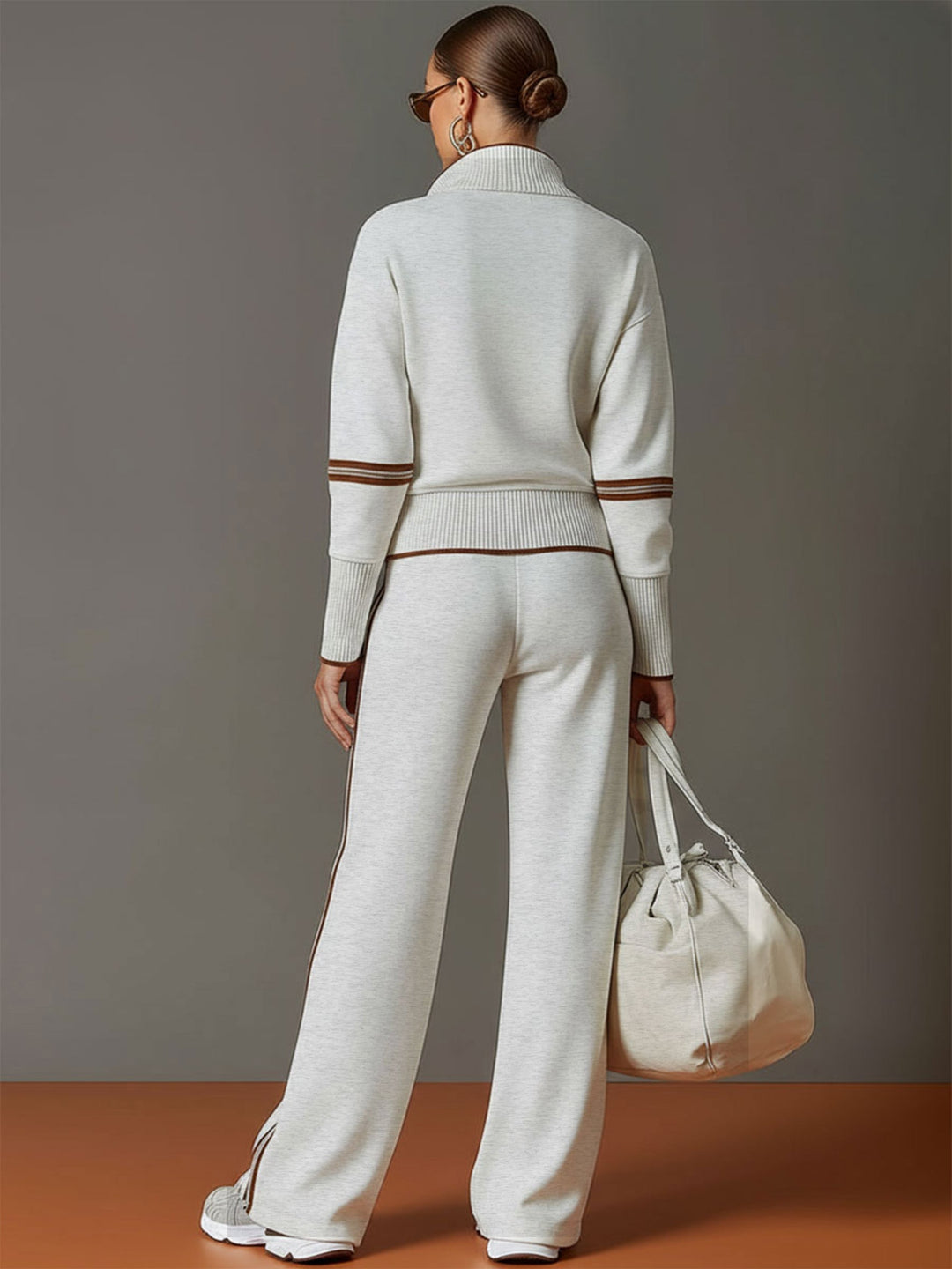Mireva – Ensemble blouse et pantalon à jambes larges
